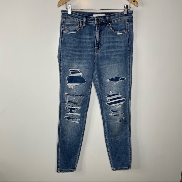 Mica Denim High Rise Distressed Jeans Size 28 - Picture 1 of 7